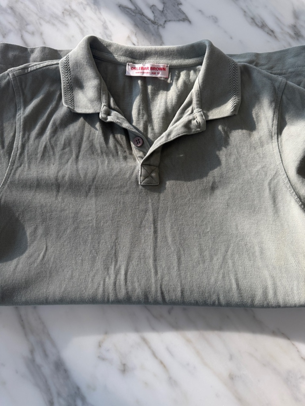 Orlebar Brown kids Polo in Olive Green